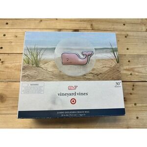Vineyard Vines x Target Jumbo Inflatable Beach Ball Pink Whale 30 Inch‎